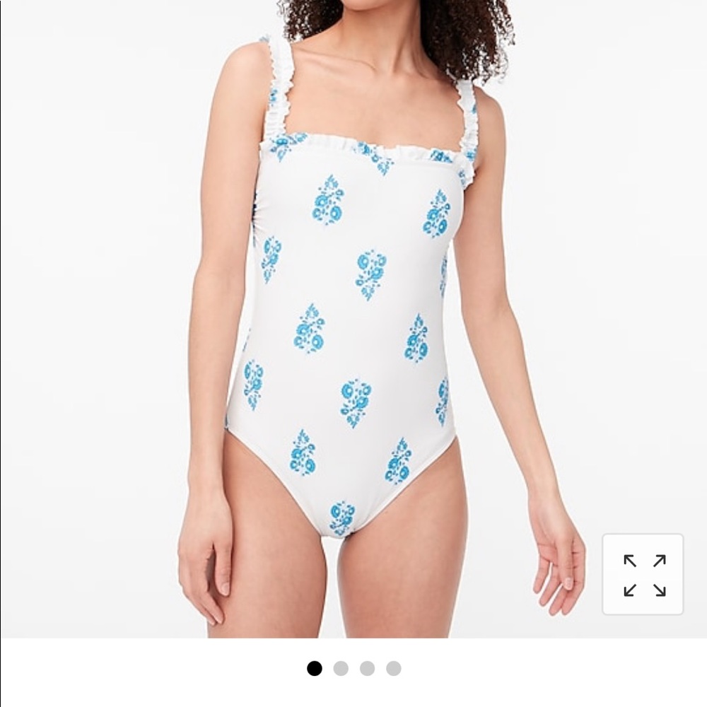 Jcrew ruffle one piece suit
